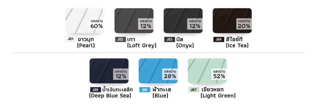 หลังคาเจรูฟ J roof สี